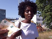 GERMAN SCOUT - EBONY MILF ZAAWAADI, PUBLIC PICKUP SEX FOR CASH