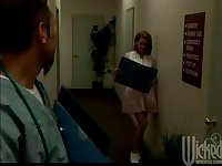Stunning quickie crumbs with cum on ass for sexy nurse who loves cum