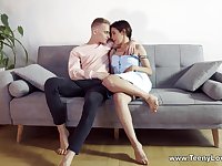 Small-breasted Amma Swon celebrates young lust with her ally