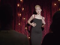 Sensual blonde undresses to work a proper dick in her tiny holes