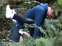 teen 18+ couple objurgatory fucking in public park