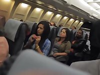 Risky Cam Flashing in the Airplane