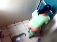 Indian landowners filmed on in a public toilet