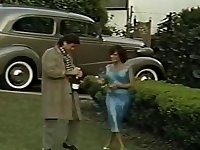 Vintage porn movie with sexy retro hot babe