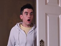 Little shaver catches stepmom having sex with his show one's age and joins