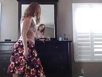 MILF celebrates her birthday with a dildo