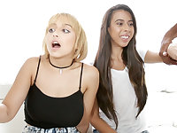 Stepdad and stepdaughter indulge in group sexual intercourse with other young women