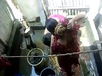 Bangla desi shire girls rinsing less Dhaka burg HQ (5)