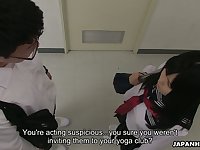 Lewd Japanese hottie Sayaka Aishiro provides doctor with a good blowjob