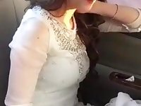 Pakistani beauty teen in car